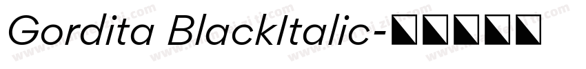 Gordita BlackItalic字体转换